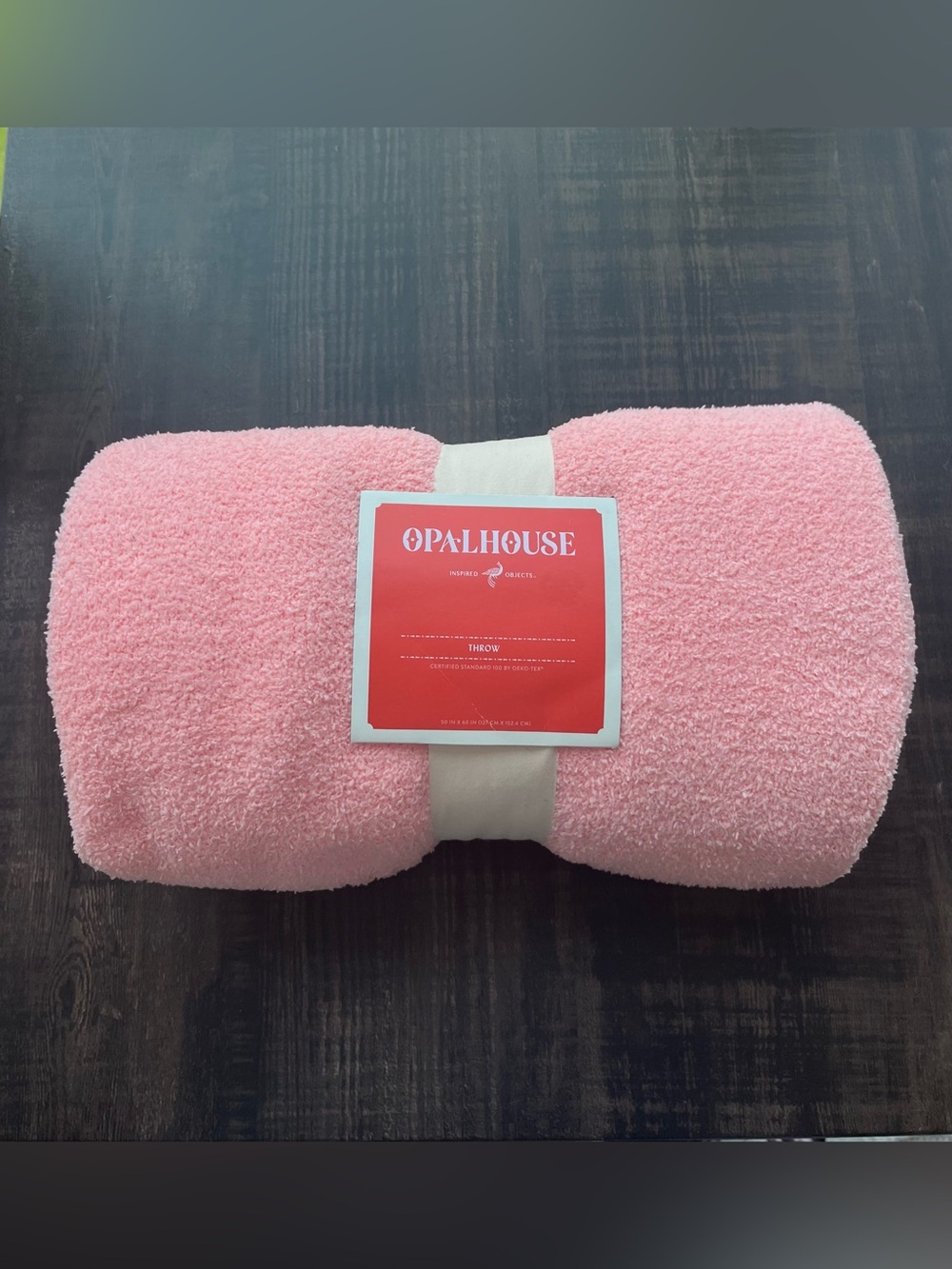 Opalhouse Light Pink Plush Throw Blanket